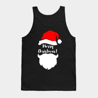 Funny Santa Beard Costume - White Fake Beard Christmas - Santa Claus Beard Costume - Merry Christmas Everyone Santa Tank Top